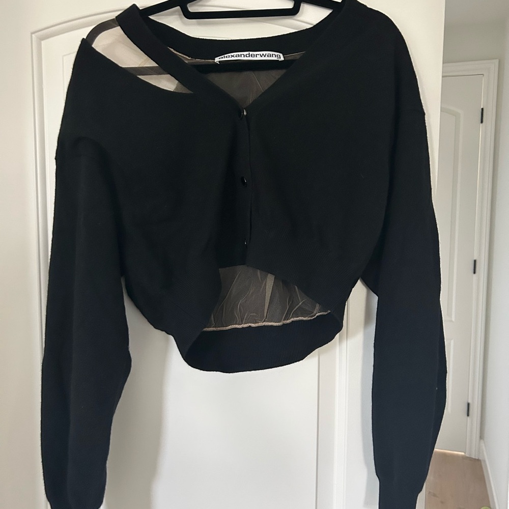 Alexander Wang wool and cashmere cardigan mesh sweater-only worn twice - Picture 5 of 5